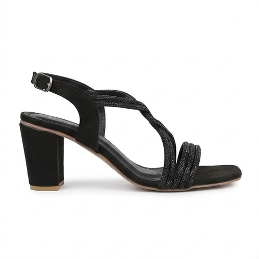 Luxe Black Heel - H00077